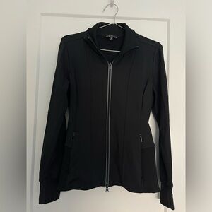 Athleta Jacket Women’s Medium Black Full Zip Powervita Stretch Pockets